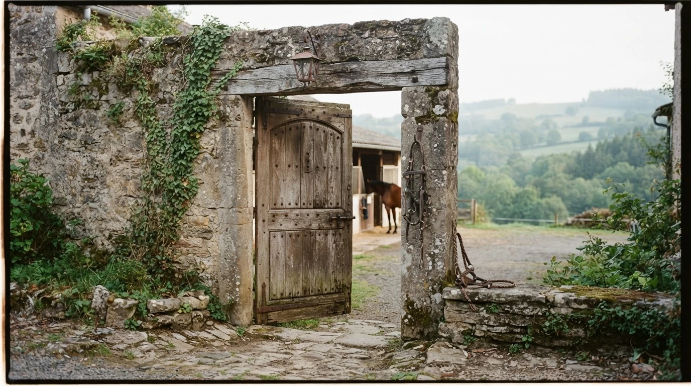 Entrée du Centre de reproduction & élevage de Chantime, centre équestre à Saint-Ennemond