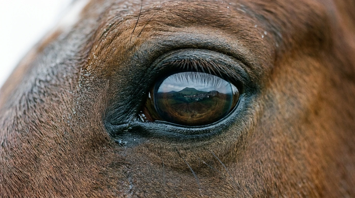 Un regard de cheval au Centre de reproduction & élevage de Chantime, Saint-Ennemond